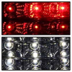 Akkon Chevy Silverado 1500 2500HD 03-06 /3500 04-06 (Not Fit Stepside) / and 2007 Silverado Classic C Shape LED Tail Lights - Red Clear