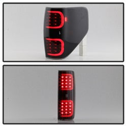 xTune Ford F-150 09-14 Black Smoke XTune LED Tail Lights
