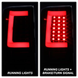 xTune Nissan Titan 04-15 Black XTune Light Bar LED Tail Lights