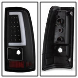 xTune Chevy Silverado 1500/2500/3500 99-02 / GMC Sierra 1500/2500/3500 99-06 and 2007 Sierra Classic  Version 3 Tail Lights - Light Bar LED - Black