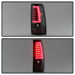 xTune Chevy Silverado 1500/2500/3500 99-02 / GMC Sierra 1500/2500/3500 99-06 and 2007 Sierra Classic  Version 3 Tail Lights - Light Bar LED - Black