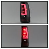 xTune Chevy Silverado 1500/2500/3500 99-02 / GMC Sierra 1500/2500/3500 99-06 and 2007 Sierra Classic  Version 3 Tail Lights - Light Bar LED - Black