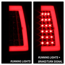 xTune Chevy Silverado 1500/2500/3500 99-02 / GMC Sierra 1500/2500/3500 99-06 and 2007 Sierra Classic  Version 3 Tail Lights - Light Bar LED - Red Clear