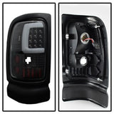 xTune Dodge Ram 1500/Ram 2500/Ram 3500 94-01 Black XTune Light Bar LED Tail Lights