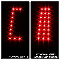 xTune Chevrolet Silverado 1500/Silverado 1500 Classic/Silverado 1500 HD/Silverado 1500 HD Classic/Silverado 2500/Silverado 2500 HD/Silverado 2500 HD Classic/Silverado 3500/Silverado 3500 Classic 03-06 C-Shape XTune LED Tail Lights Black Smoke