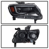 Akkon Chevrolet Colorado 15-17 Halogen Models Only XTune DRL Light Bar Projector Headlights Not Compatible w/Xenon/HID Model Black