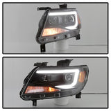 Akkon Chevrolet Colorado 15-17 Halogen Models Only XTune DRL Light Bar Projector Headlights Not Compatible w/Xenon/HID Model Black