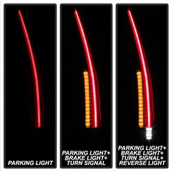 Akkon GMC Yukon/Yukon XL 15-17 Escalade Style XTune LED Tail Lights Black