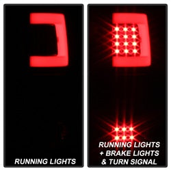 xTune Ford F-150 04-08 Version 3 XTune Light Bar LED Tail Lights Black