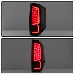 Akkon Toyota Tundra 14-18 Black Smoked XTune Light Bar LED Tail Lights