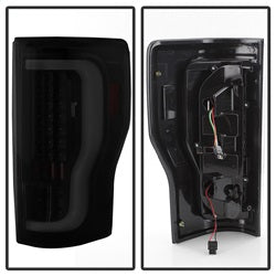 xTune Ford F-250 Super Duty 17-18 Black Smoke XTune LED Tail Lights Does Not Fit Factory LED Model