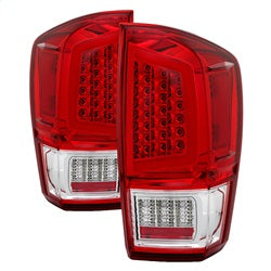 Akkon Toyota Tacoma 16-19 Red/Clear XTune Light Bar LED Tail Lights