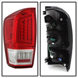 Akkon Toyota Tacoma 16-19 Red/Clear XTune Light Bar LED Tail Lights