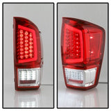 Akkon Toyota Tacoma 16-19 Red/Clear XTune Light Bar LED Tail Lights