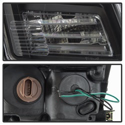 Akkon Ford Fusion 06-09 Black Light Bar DRL Projector Headlights