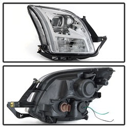 Akkon Ford Fusion 06-09 Chrome Light Bar DRL Projector Headlights