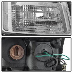 Akkon Ford Fusion 06-09 Chrome Light Bar DRL Projector Headlights