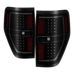 Akkon Ford F-150 09-14 Black Smoke Light Bar LED Tail Lights