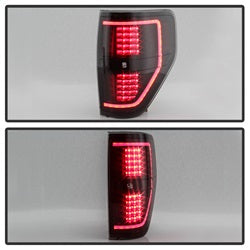Akkon Ford F-150 09-14 Black Smoke Light Bar LED Tail Lights
