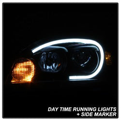 Akkon Chevrolet Impala/Impala Limited 06-13 Black LED Light Bar Headlghts