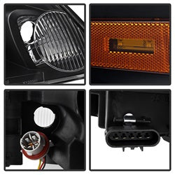 Akkon Chevrolet Impala/Impala Limited 06-13 Black LED Light Bar Headlghts