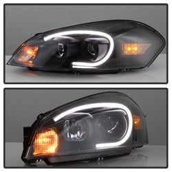 Akkon Chevrolet Impala/Impala Limited 06-13 Black LED Light Bar Headlghts