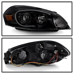 Akkon Chevrolet Impala/Impala Limited 06-13 Black Smoke LED Light Bar Headlghts