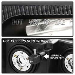 Akkon Chevrolet Express 1500/Express 2500/Express 3500/Express 3500 (Cab and Chassis)/Savana 1500/Savana 2500/Savana 3500 03-14 Black OEM Style Headlights