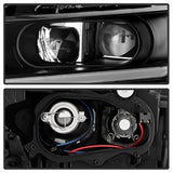 Akkon Chevrolet Impala 14-18 Black DRL Light Bar Projector Headlights Halogen Models Only Will Not Fit Xenon/HID Model