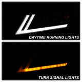 Akkon Chevrolet Impala 14-18 Black Smoke DRL Light Bar Projector Headlights Halogen Models Only Will Not Fit Xenon/HID Model