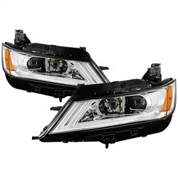 Akkon Chevrolet Impala 14-18 Chrome DRL Light Bar Projector Headlights Halogen Models Only Will Not Fit Xenon/HID Model
