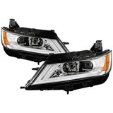 Akkon Chevrolet Impala 14-18 Chrome DRL Light Bar Projector Headlights Halogen Models Only Will Not Fit Xenon/HID Model