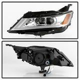 Akkon Chevrolet Impala 14-18 Chrome DRL Light Bar Projector Headlights Halogen Models Only Will Not Fit Xenon/HID Model
