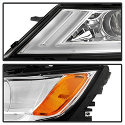 Akkon Chevrolet Impala 14-18 Chrome DRL Light Bar Projector Headlights Halogen Models Only Will Not Fit Xenon/HID Model