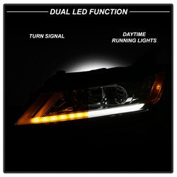Akkon Chevrolet Impala 14-18 Chrome DRL Light Bar Projector Headlights Halogen Models Only Will Not Fit Xenon/HID Model