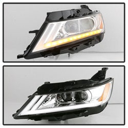 Akkon Chevrolet Impala 14-18 Chrome DRL Light Bar Projector Headlights Halogen Models Only Will Not Fit Xenon/HID Model