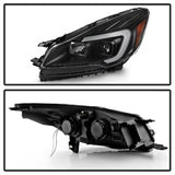 Akkon Ford Escape 13-16 Black LED Light Bar Projector Headlights Halogen Models Only Will Not Fit Xenon/HID Model