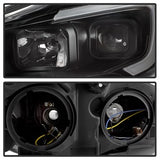 Akkon Ford Escape 13-16 Black LED Light Bar Projector Headlights Halogen Models Only Will Not Fit Xenon/HID Model