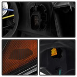 Akkon Ford Escape 13-16 Black LED Light Bar Projector Headlights Halogen Models Only Will Not Fit Xenon/HID Model