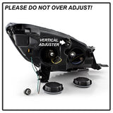 Akkon Ford Escape 13-16 Black LED Light Bar Projector Headlights Halogen Models Only Will Not Fit Xenon/HID Model