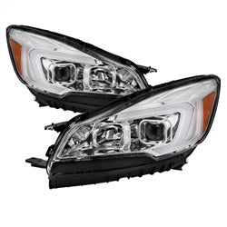 Akkon Ford Escape 13-16 Chrome LED Light Bar Projector Headlights Halogen Models Only Will Not Fit Xenon/HID Model