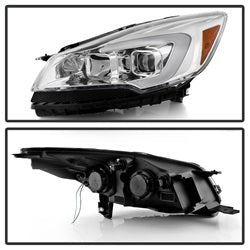 Akkon Ford Escape 13-16 Chrome LED Light Bar Projector Headlights Halogen Models Only Will Not Fit Xenon/HID Model