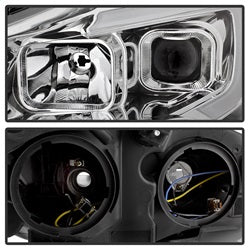 Akkon Ford Escape 13-16 Chrome LED Light Bar Projector Headlights Halogen Models Only Will Not Fit Xenon/HID Model