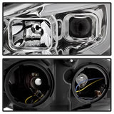 Akkon Ford Escape 13-16 Chrome LED Light Bar Projector Headlights Halogen Models Only Will Not Fit Xenon/HID Model