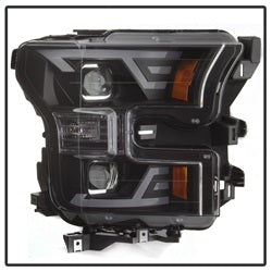 Akkon Ford F-150 15-17 Black DRL LED Light Bar Projector Headlights