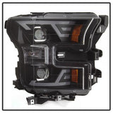 Akkon Ford F-150 15-17 Black DRL LED Light Bar Projector Headlights