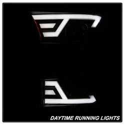 Akkon Ford F-150 15-17 Black Smoke DRL LED Light Bar Projector Headlights