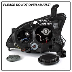 Akkon Nissan Sentra 13-15 Black DRL LED Light Bar Projector Headlights Halogen Models Only