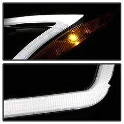 Akkon Nissan Sentra 13-15 Black DRL LED Light Bar Projector Headlights Halogen Models Only