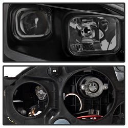 Akkon Nissan Sentra 13-15 Black Smoke DRL LED Light Bar Projector Headlights Halogen Models Only